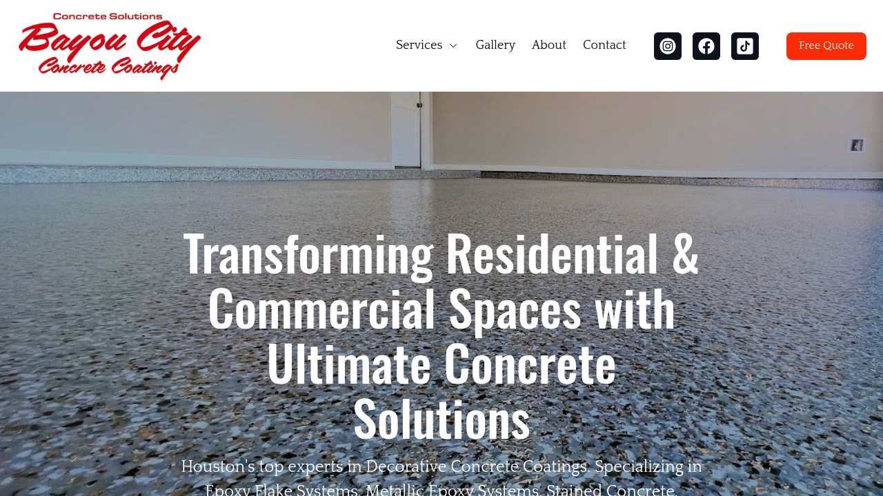 Bayou City Concrete Coatings professional concrete services