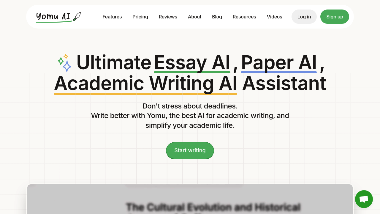 Yomu AI | AI for Academic Writing - Essays, Papers & Theses