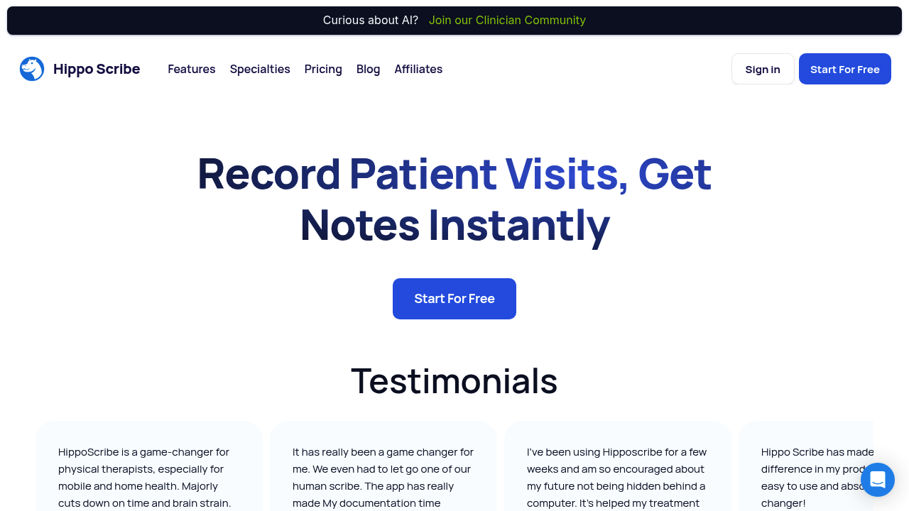 HippoScribe - Revolutionize Your Practice with AI-Assisted Clinical Documentation
