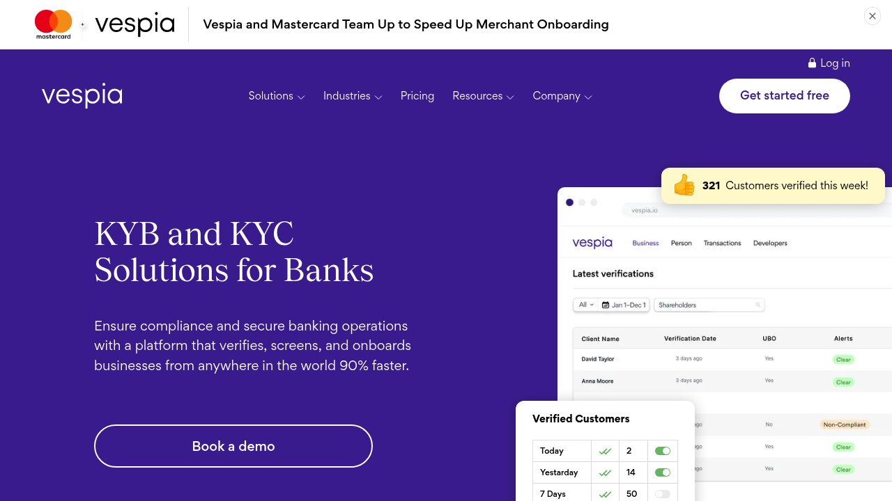 Desktop screenshot of Vespia software interface