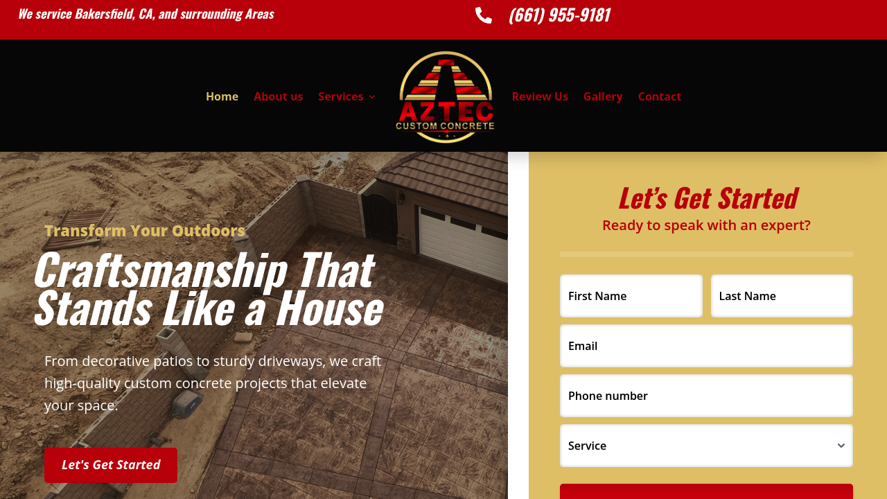 Aztec Custom Concrete professional concrete services
