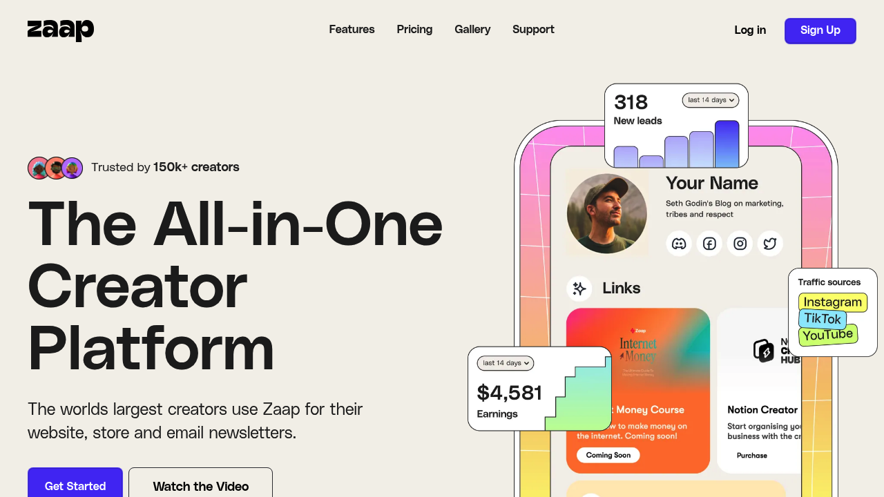 Zaap | The most advanced link-in-bio used by thousands of creators