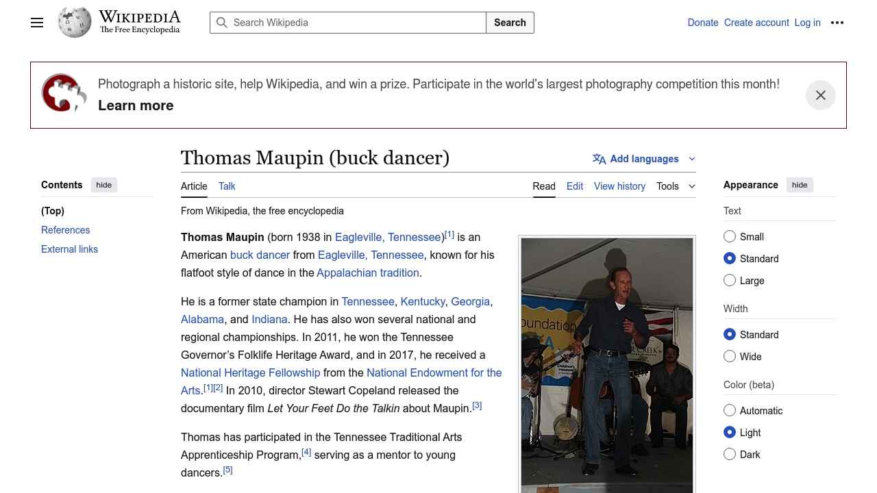 Thomas Maupin (Buck Dancer)