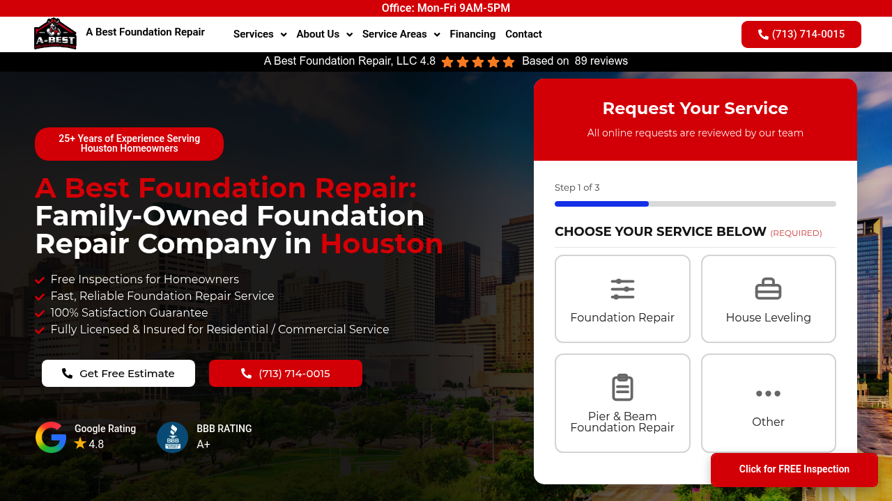 A Best Foundation Repair professional foundation repair services