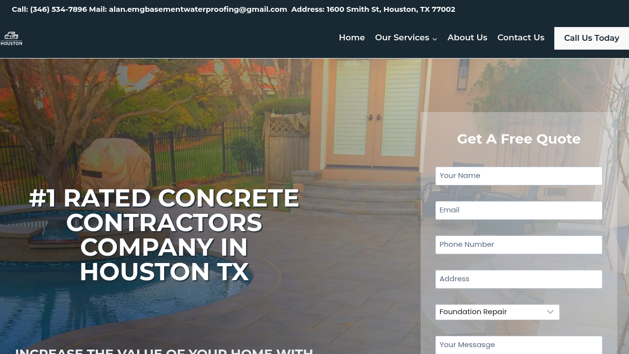 Crest Concrete Contractors Houston professional concrete services