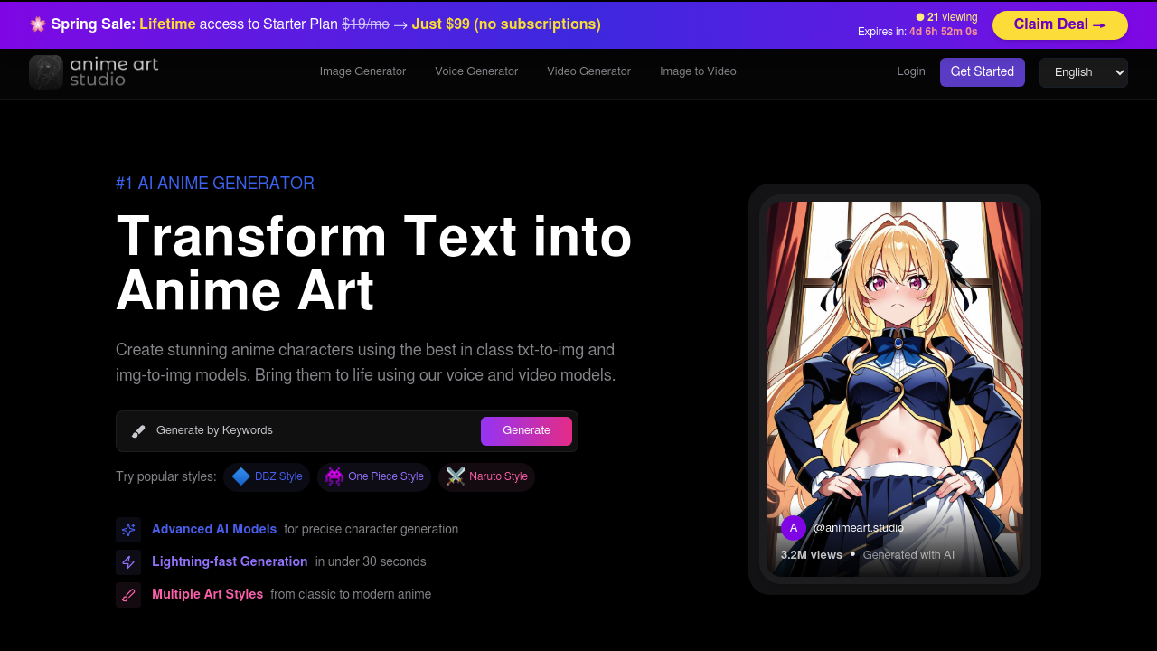 Anime Art Studio | Create Stunning Anime Art Instantly