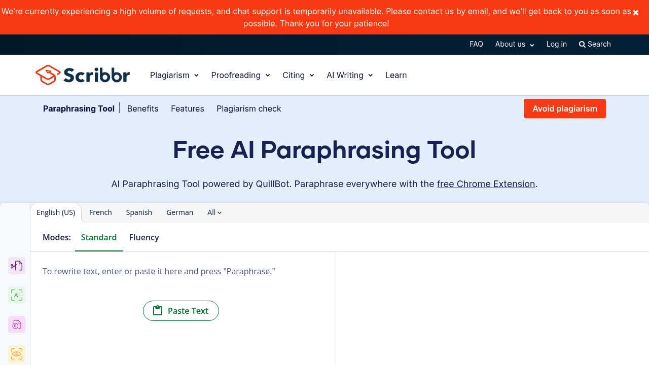 Scribbr Paraphrasing Tool