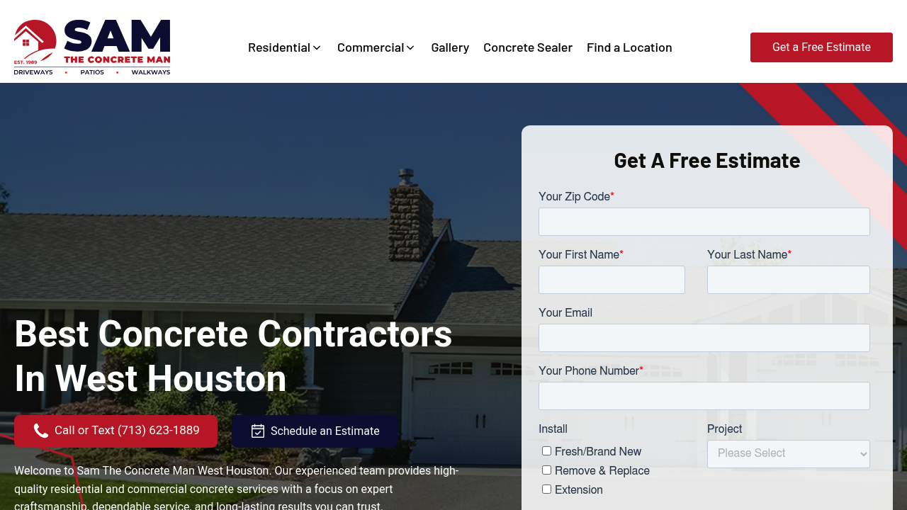 Sam The Concrete Man Katy professional concrete services