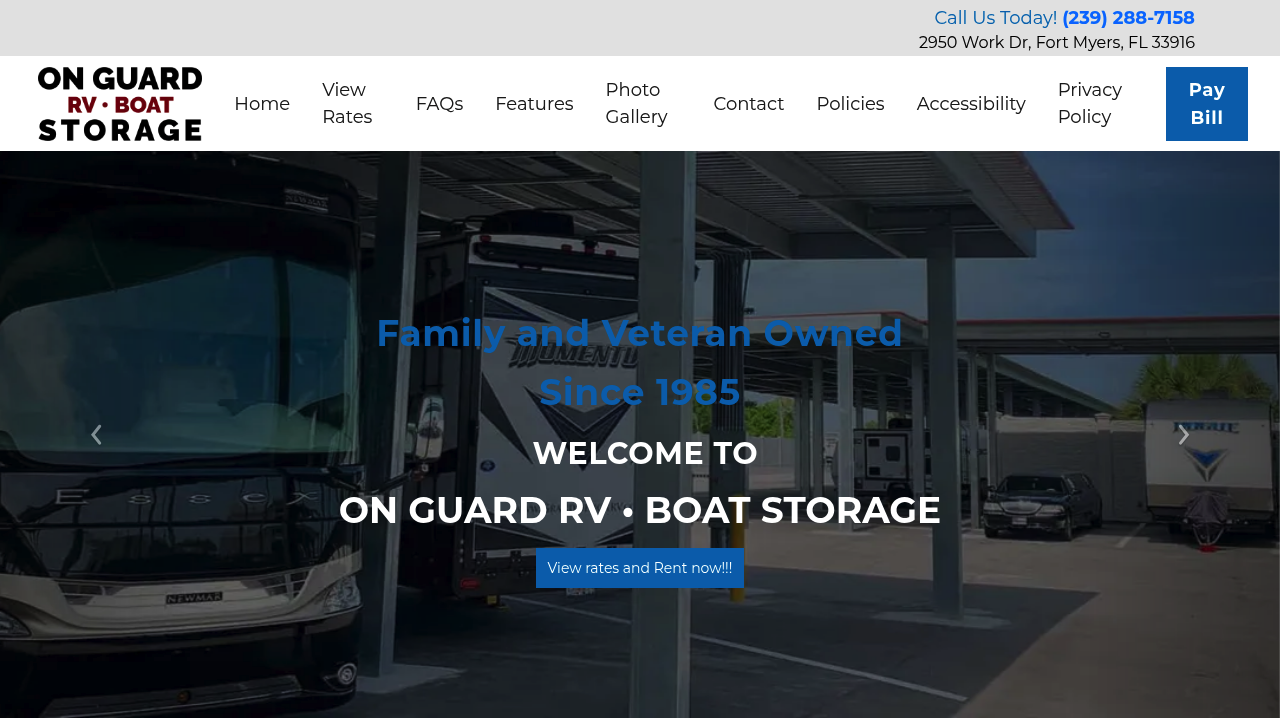 On Guard RV Boat Storage
