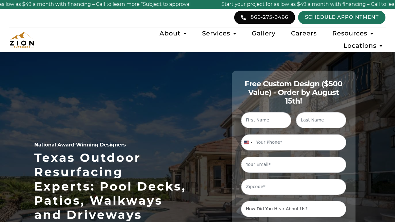 Zion Outdoors professional concrete services