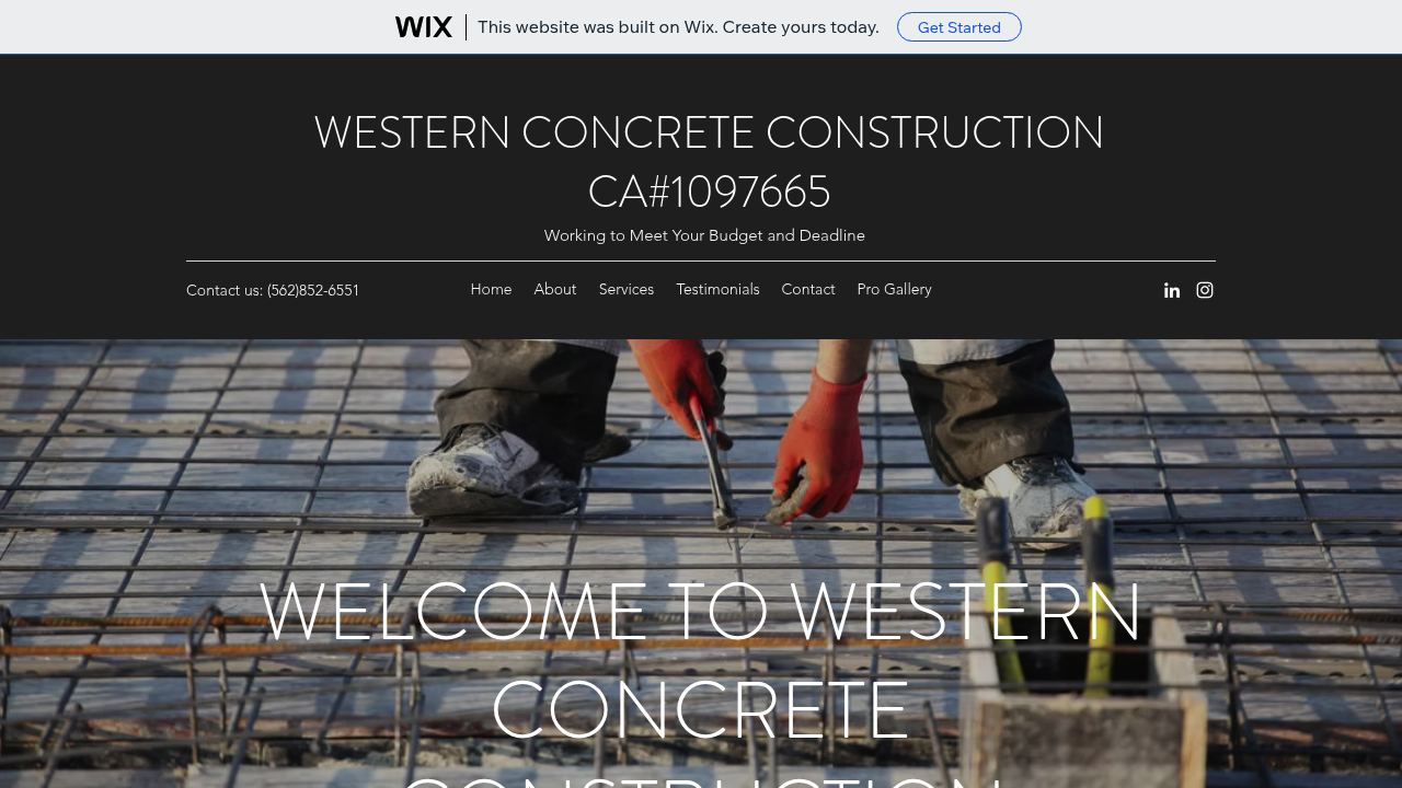Western Concrete Construction professional concrete services