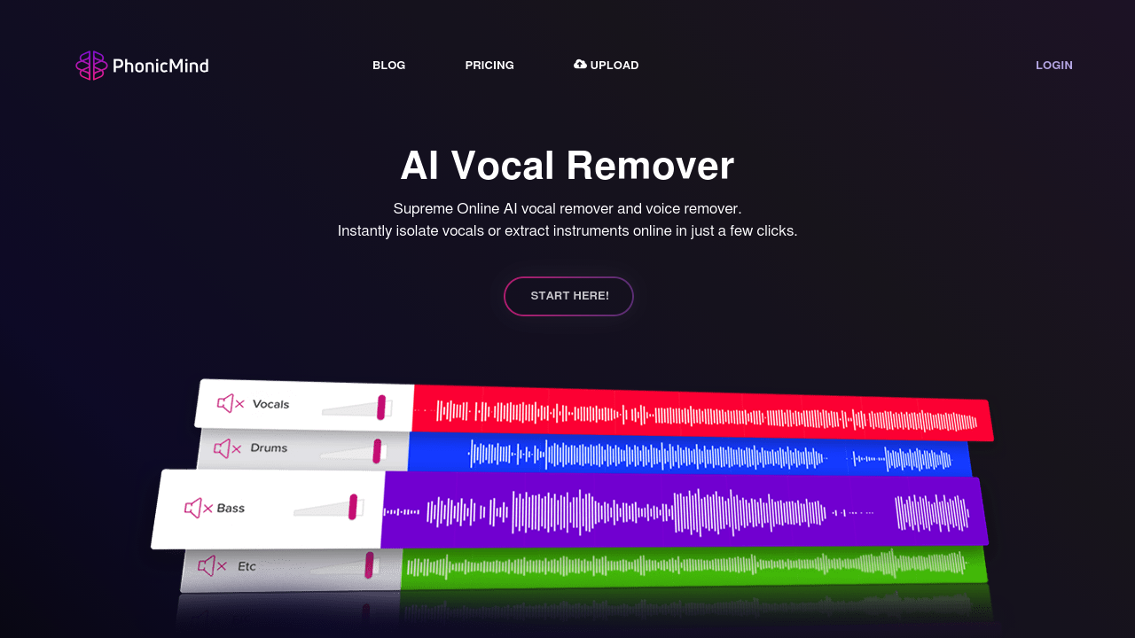 PhonicMind - Ultimate AI Vocal Remover & Voice Isolator