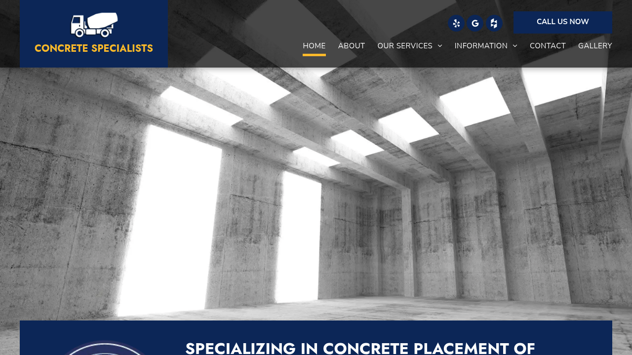 Concrete Specialists professional concrete services
