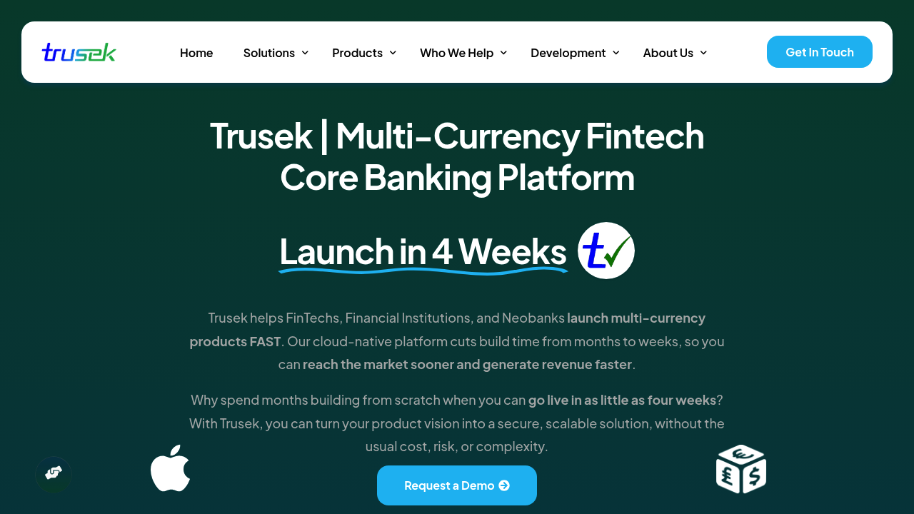 Desktop screenshot of Trusek web interface