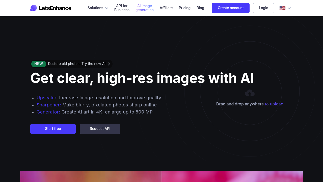 LetsEnhance - Make photos HD/4k & more online