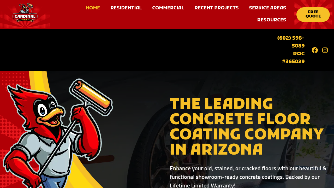 Cardinal Concrete Coatings professional concrete services