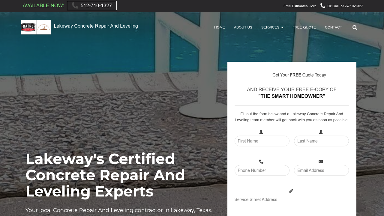 Lakeway Concrete Repair And Leveling professional concrete services