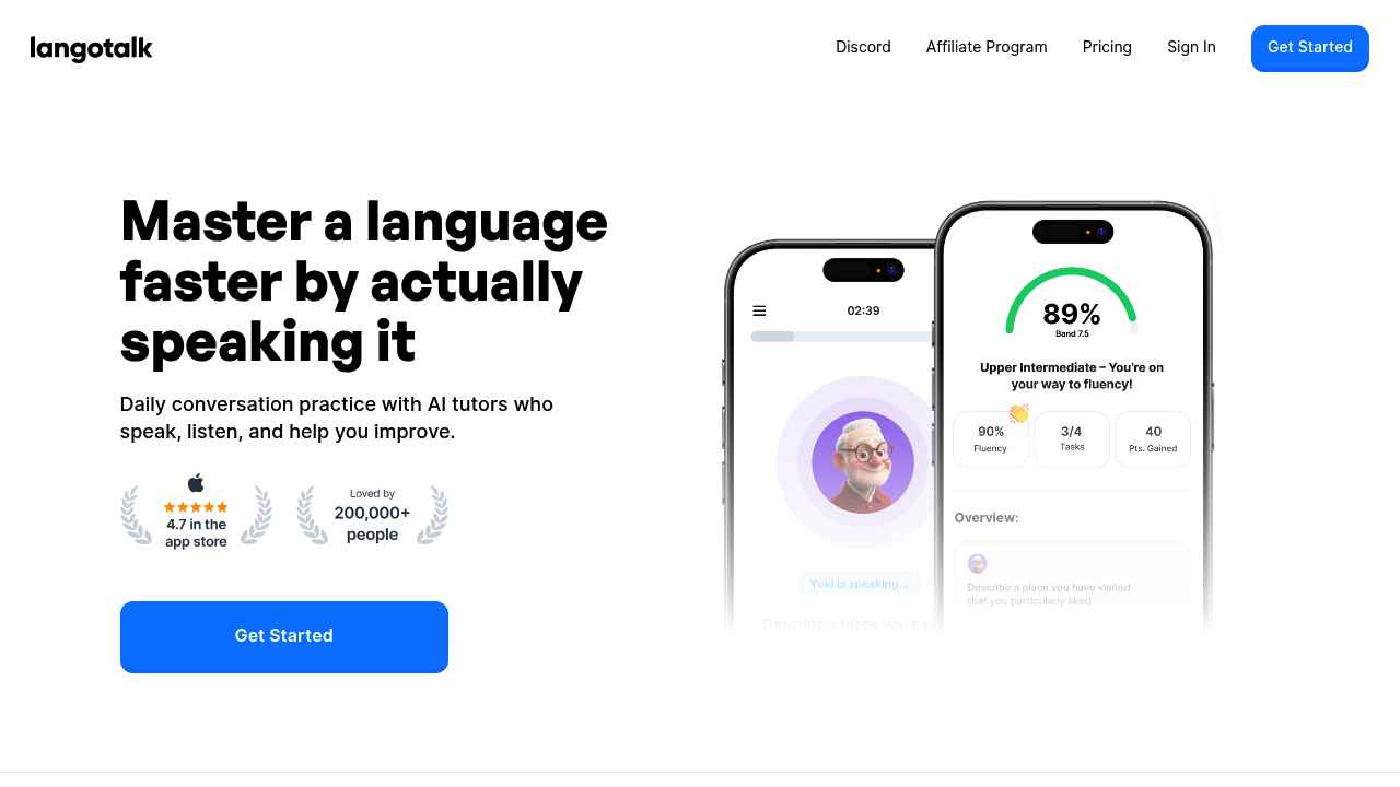 LangoTalk - Master a language faster by actually speaking it