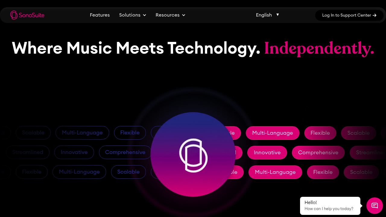 Desktop screenshot of SonoSuite web interface