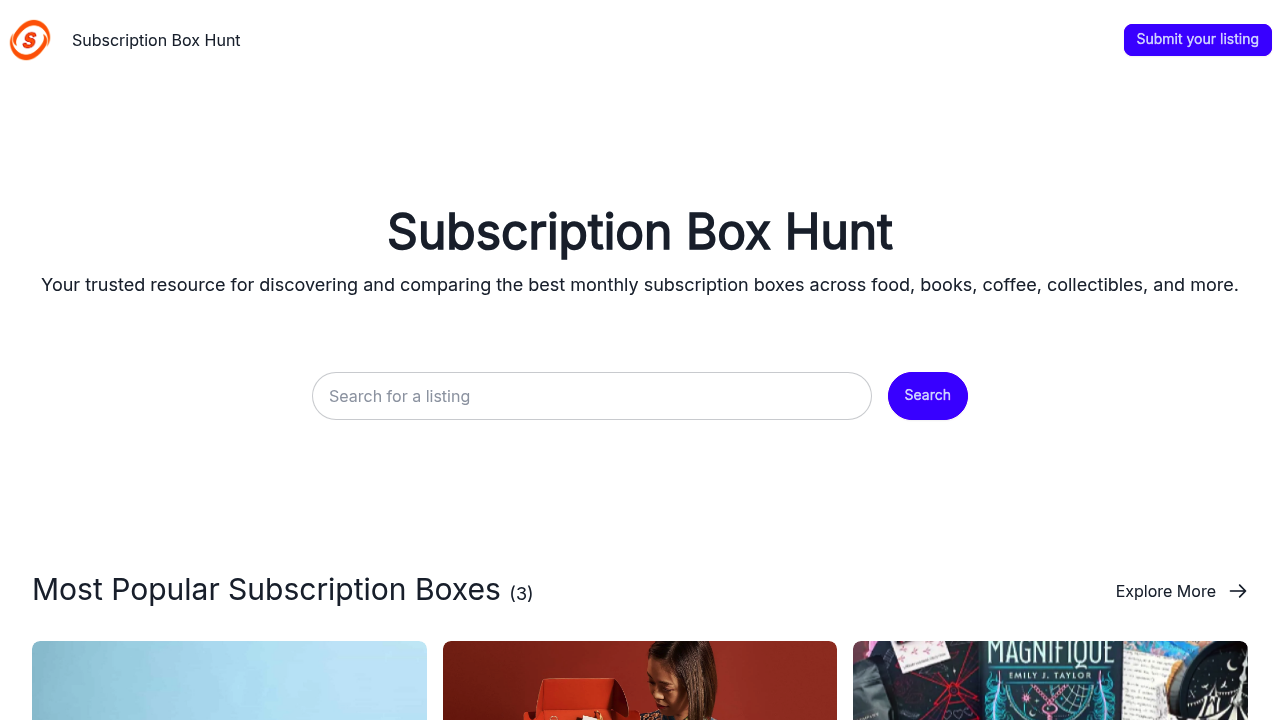 Subscription Box Hunt