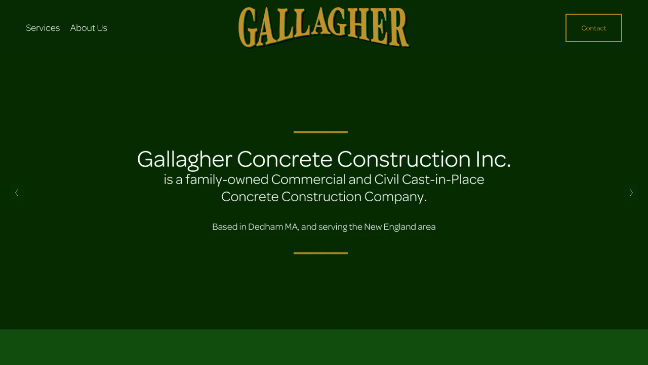 Gallagher Concrete Construction professional concrete services