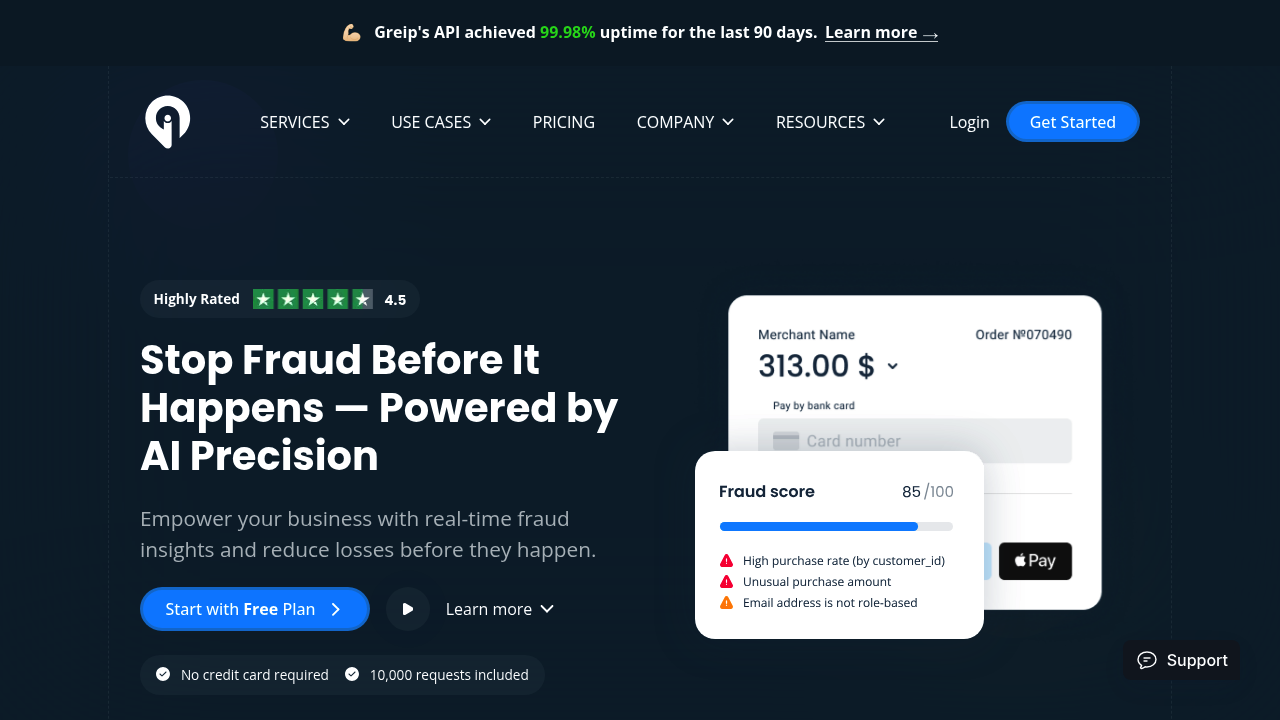 Greip - AI-powered Fraud Prevention