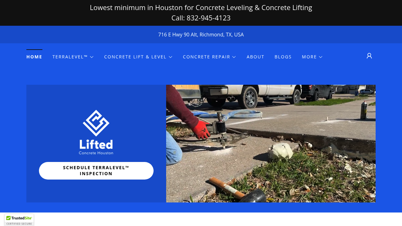 Lifted Concrete Houston professional concrete services