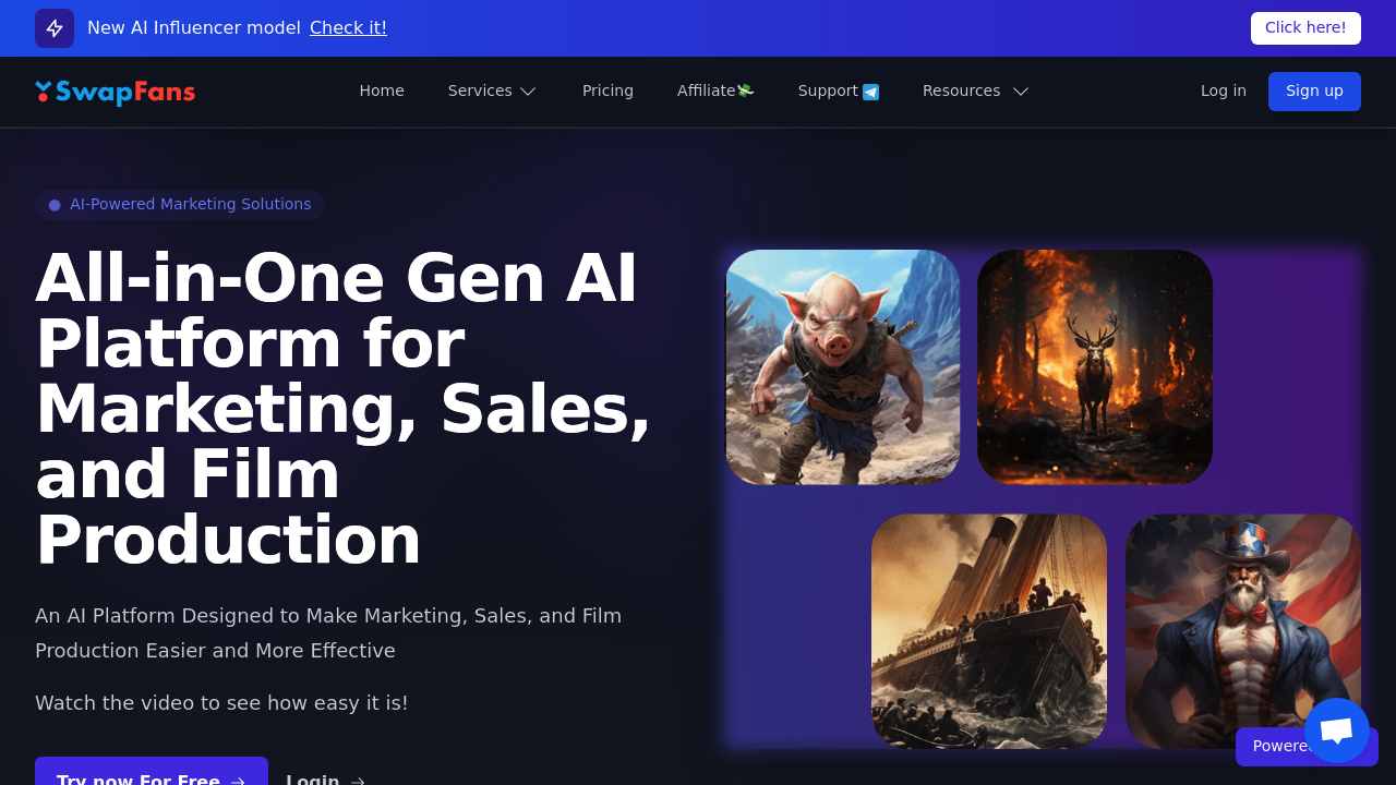 SwapFans - AI-Powered Face Swap, Video Tools, and Image Generators