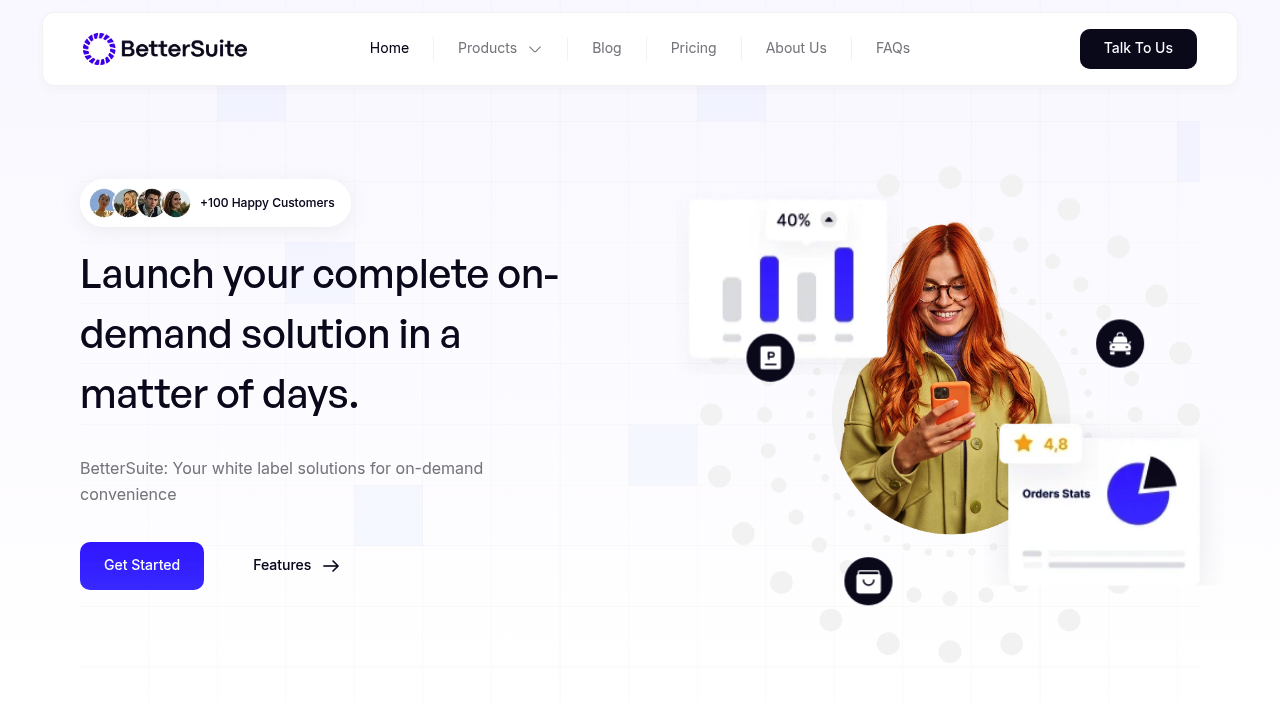 Desktop screenshot of BetterSuite platform interface