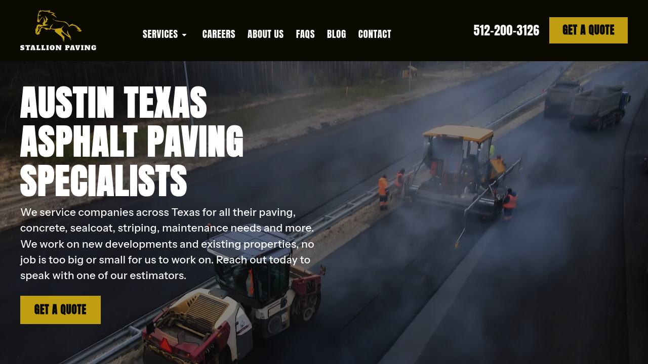 Stallion Paving professional asphalt and concrete services