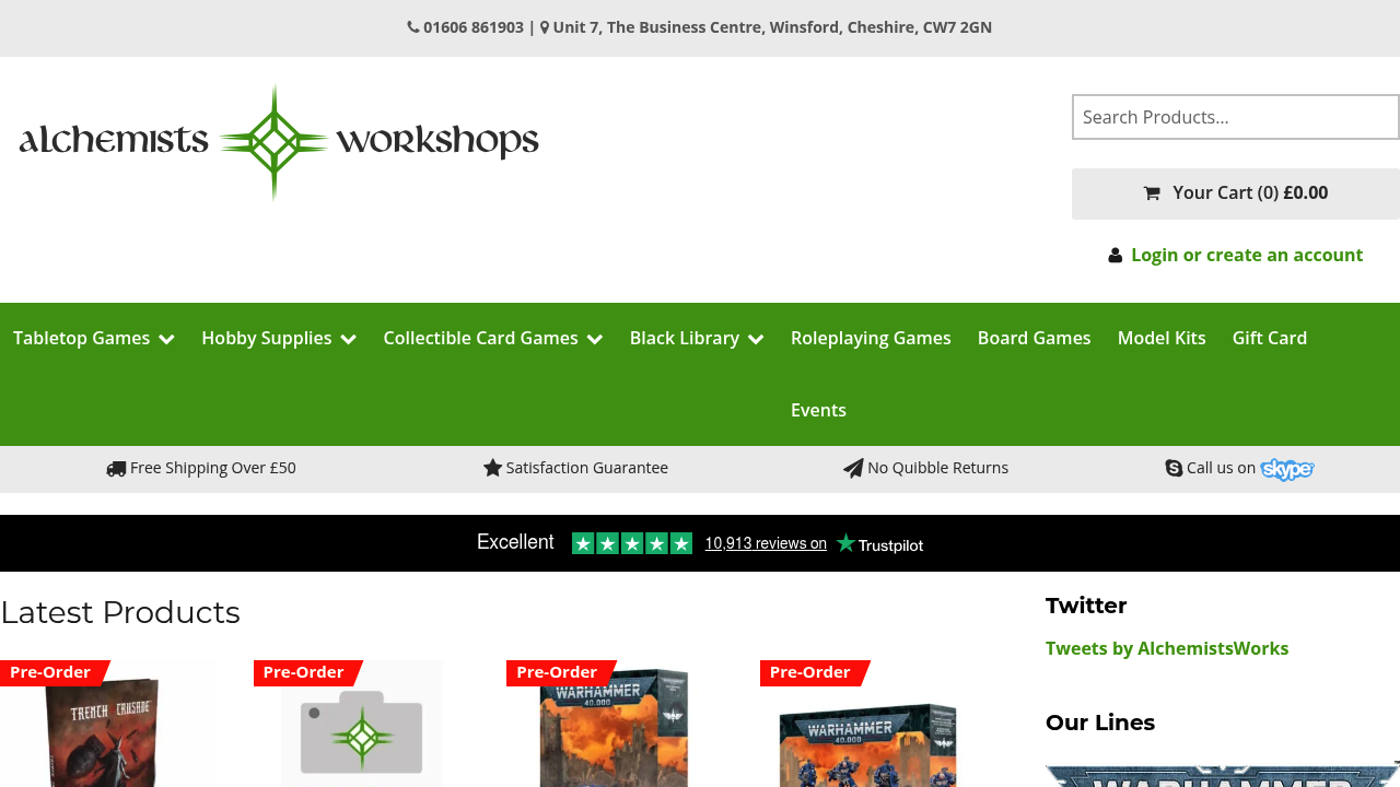 Alchemists Workshops tabletop gaming image