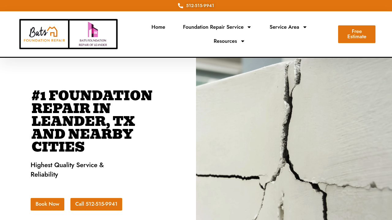 Bats Foundation Repair Of Leander professional foundation repair services