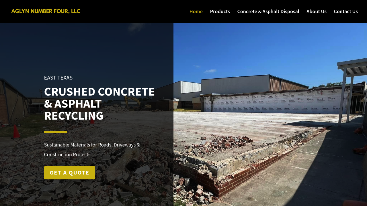 Aglyn Number Four Crushed Concrete Yard