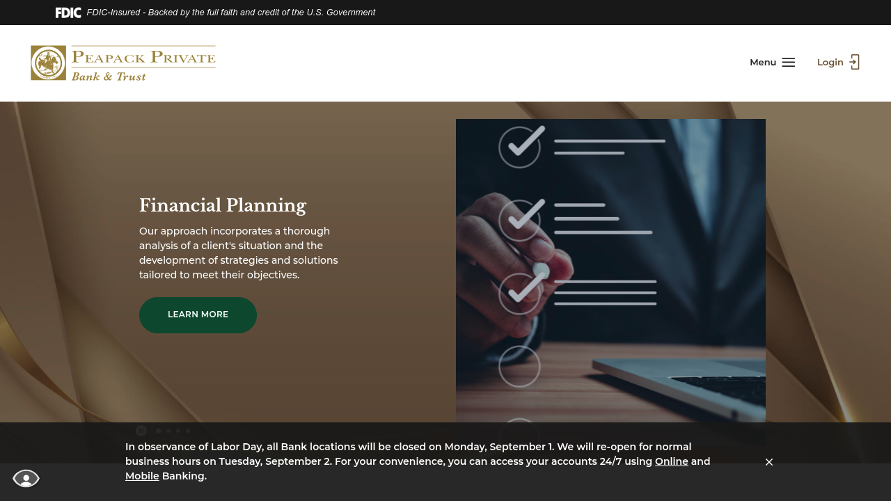 Peapack Private Bank and Trust (NJ)