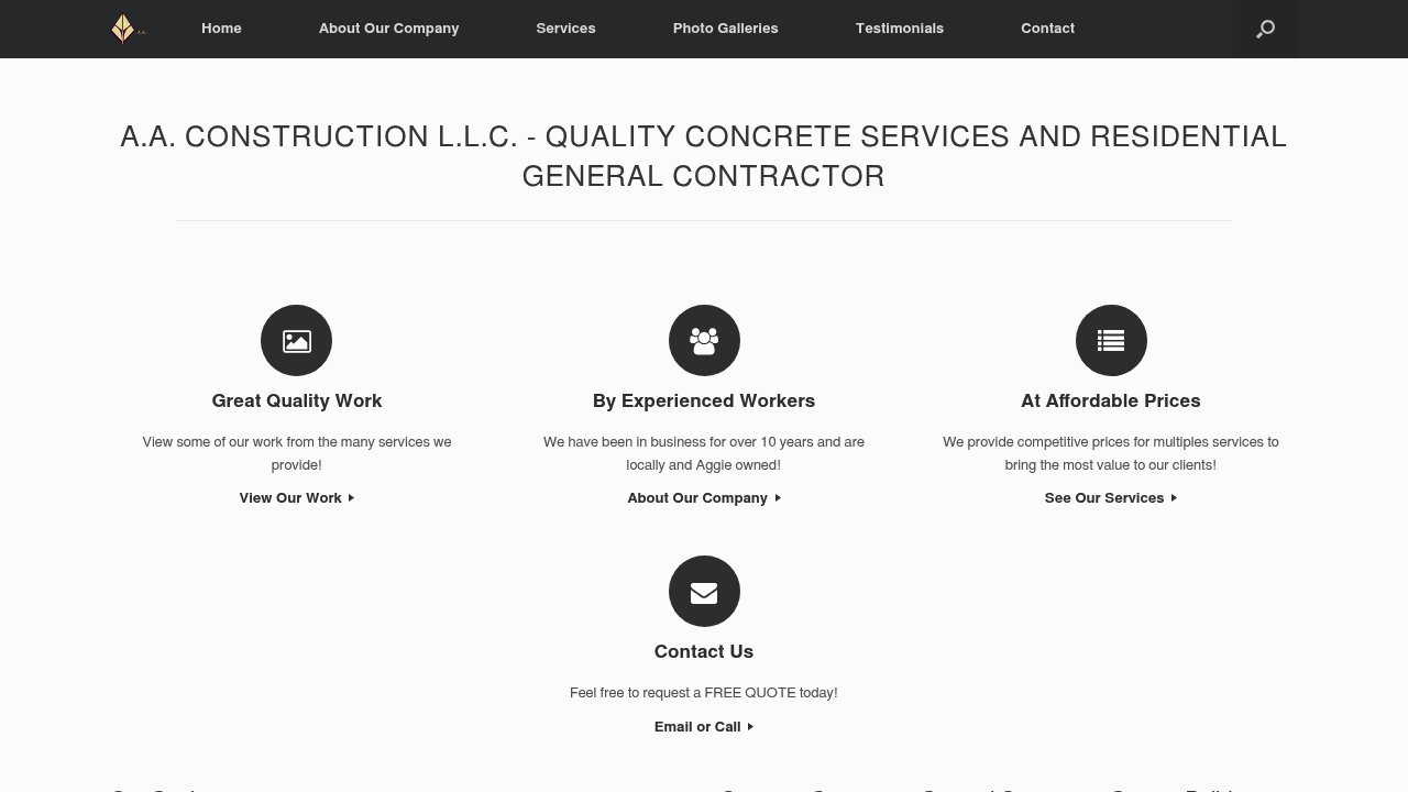 A.A. Construction professional concrete services