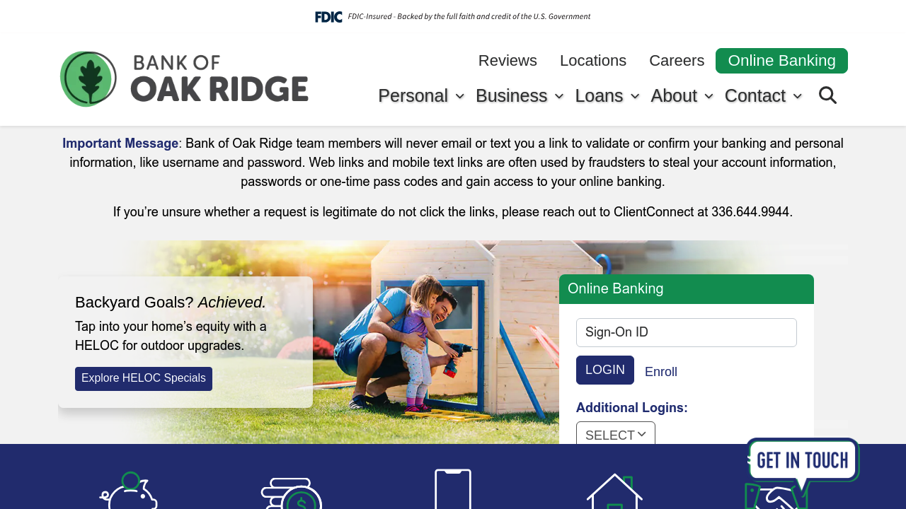 Bank of Oak Ridge (NC)