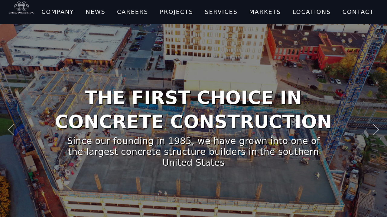 United Forming Inc (Austin Area) professional concrete services