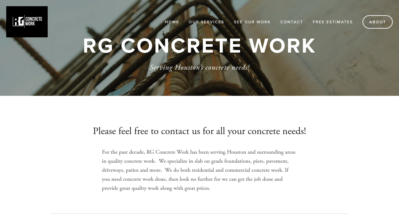 RG Concrete Work professional concrete services