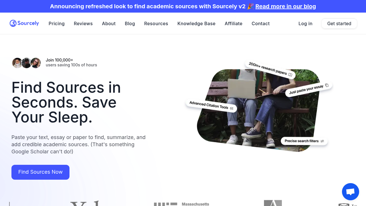 Sourcely | Find Academic Sources with AI