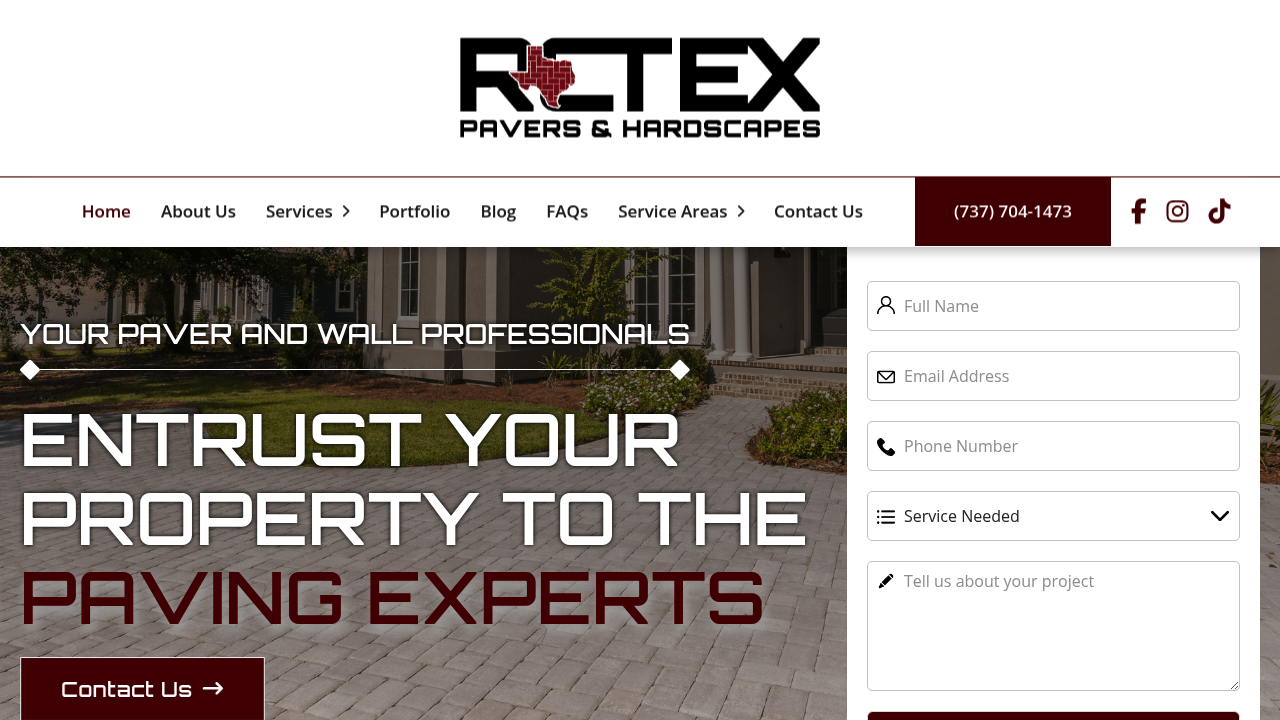 RcTex Pavers professional paver installation services