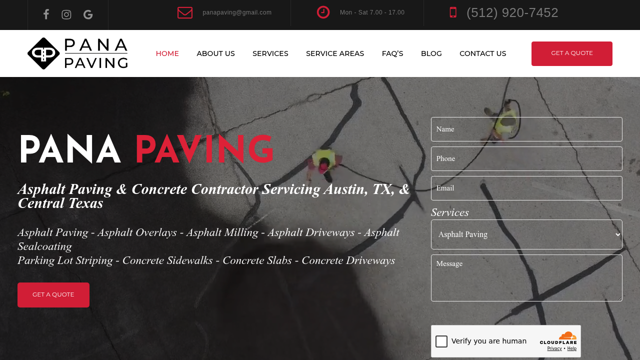 Pana Paving professional concrete services