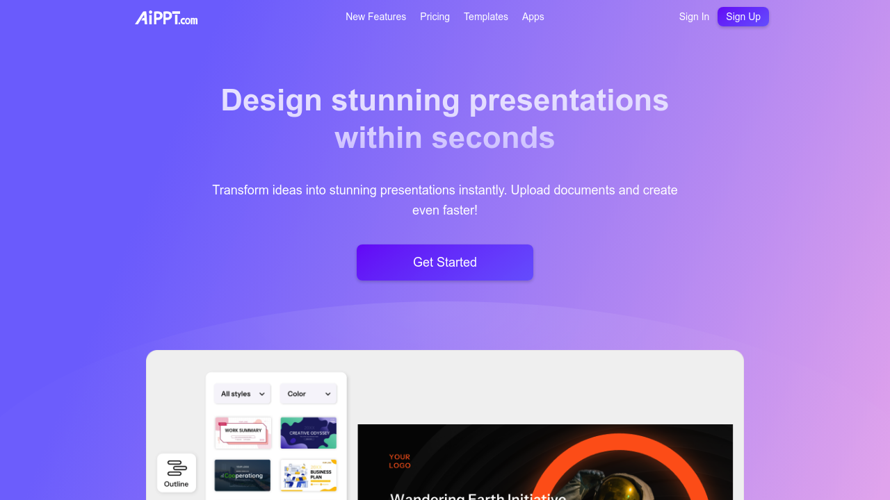 AiPPT.com - One-Click AI-Powered Slides Creation