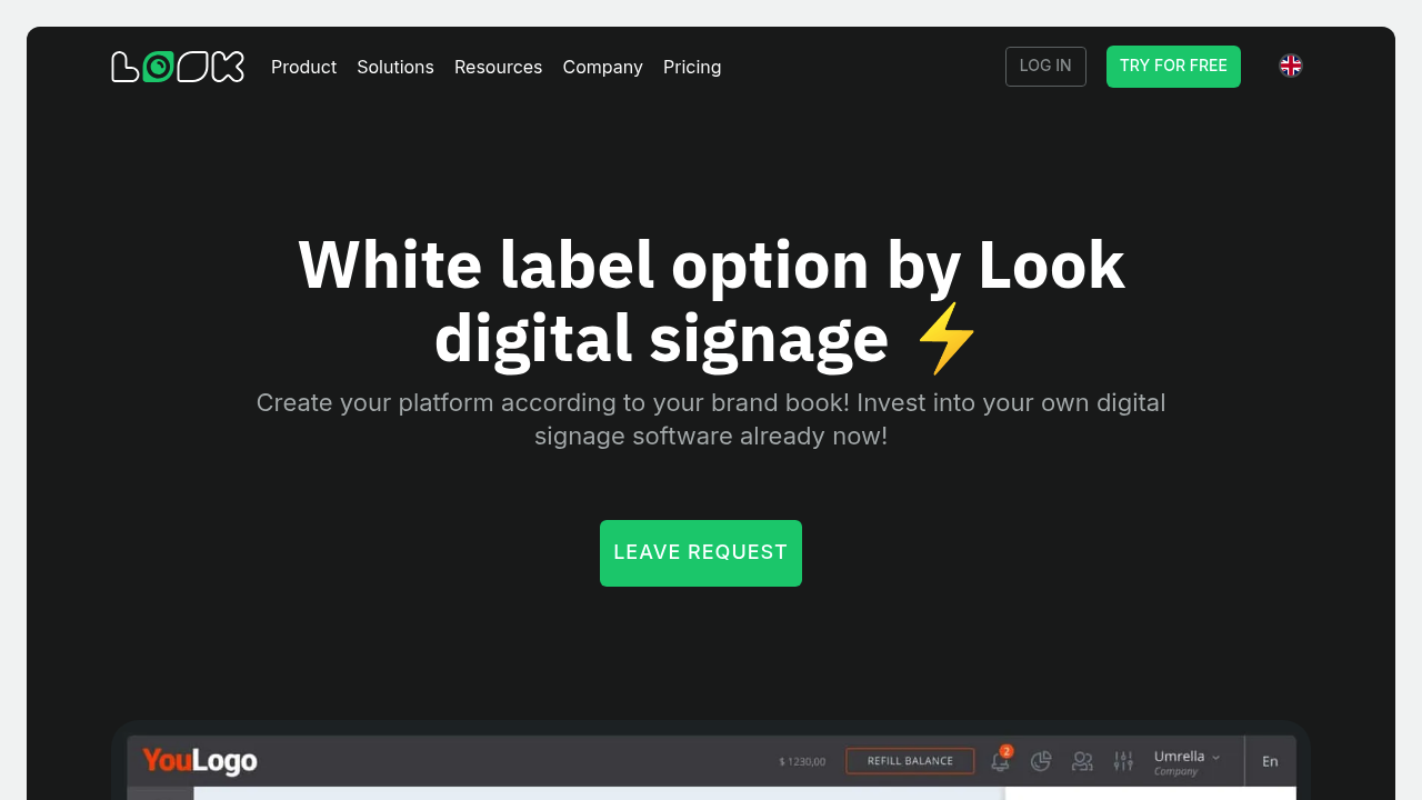 Desktop screenshot of Look DS web interface