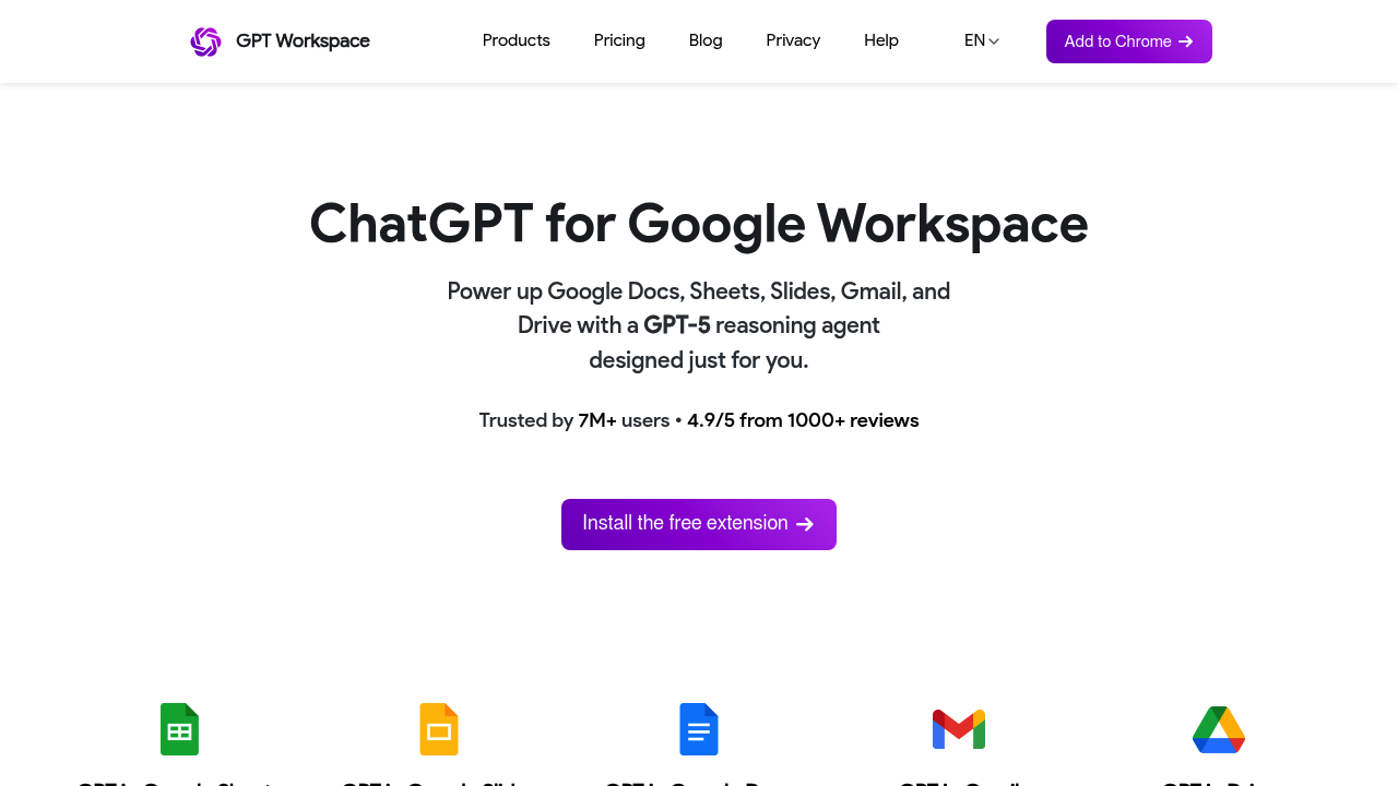 GPT Workspace - ChatGPT for Google Workspace