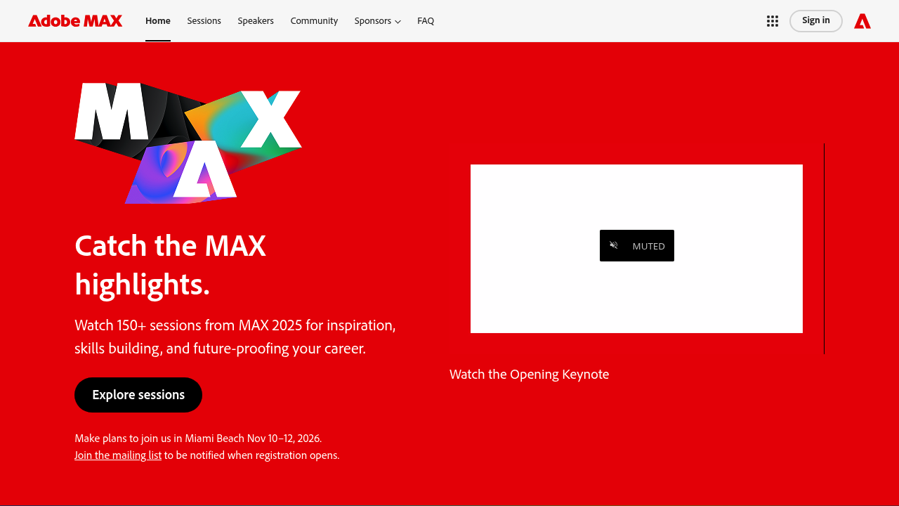 Adobe MAX AI Sessions