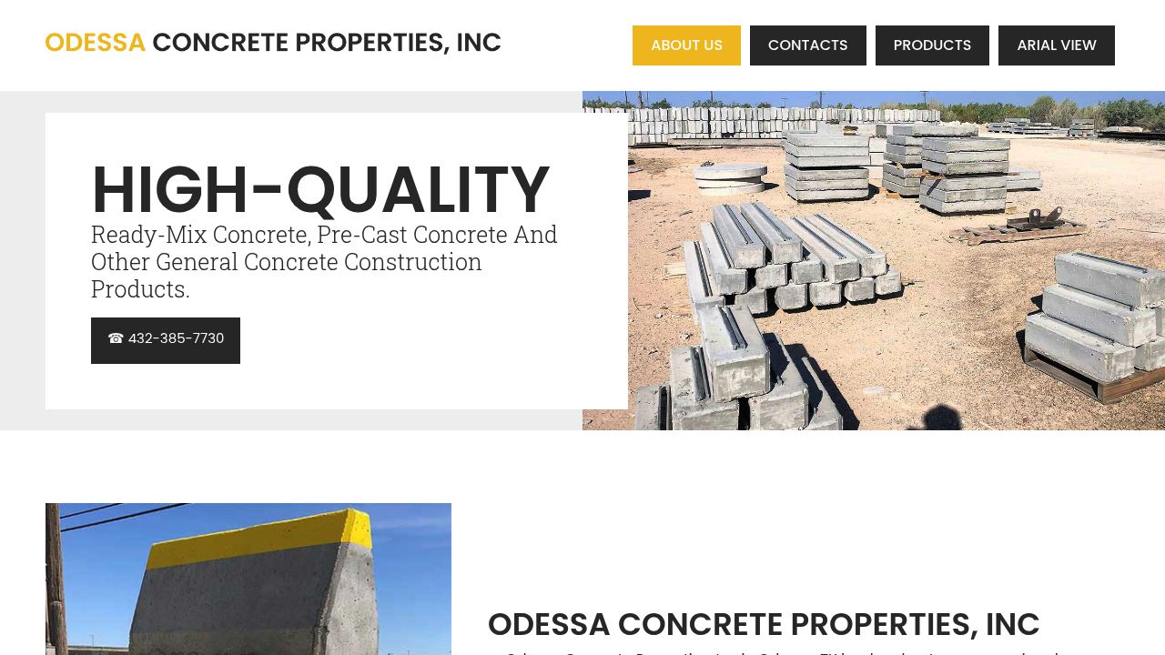 Odessa Concrete Properties