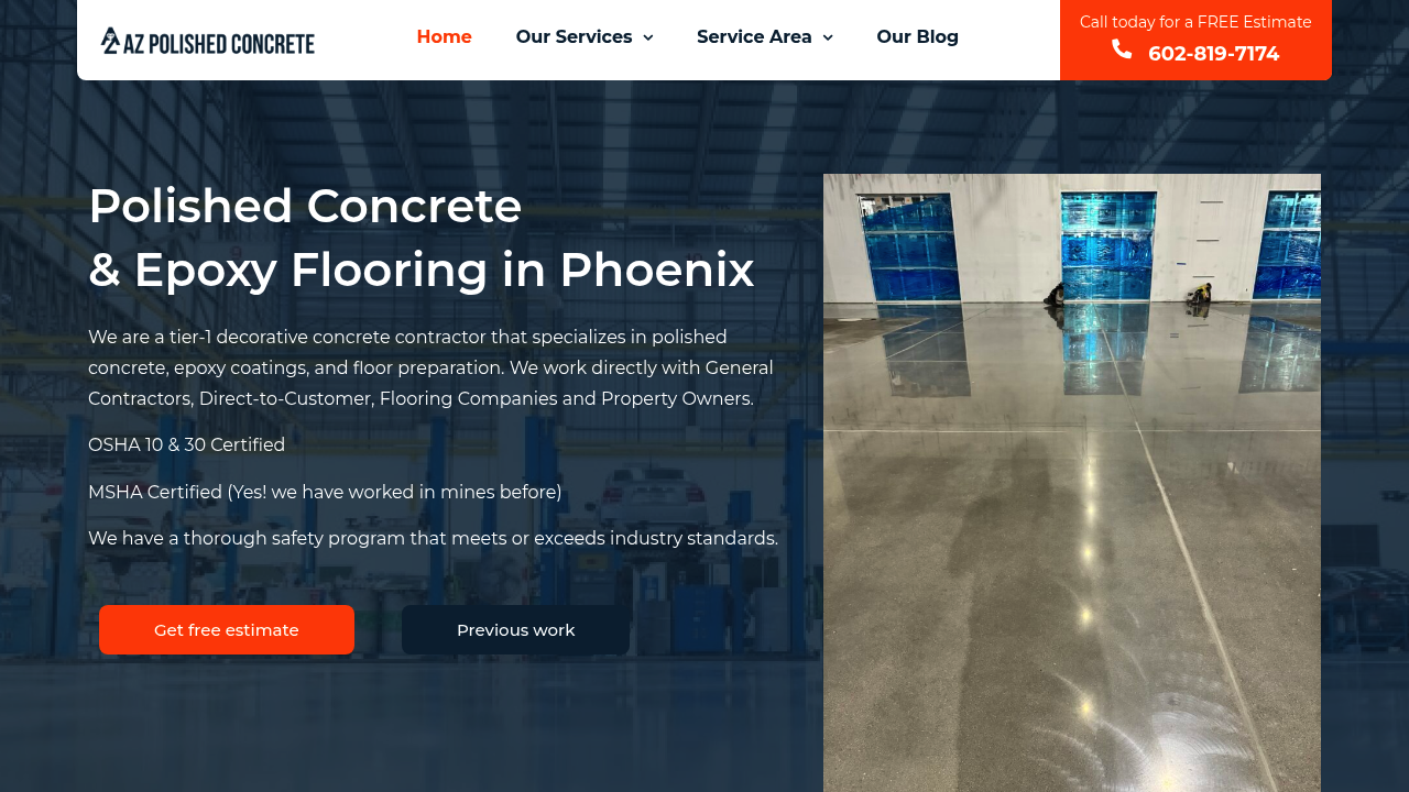 AZ Polished Concrete professional concrete services