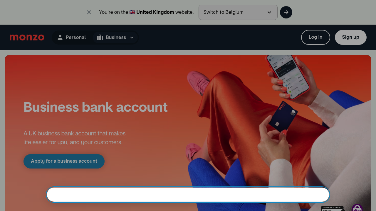 Monzo business banking image