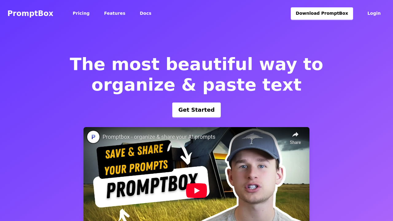 PromptBox - The most beautiful way to organize & paste text