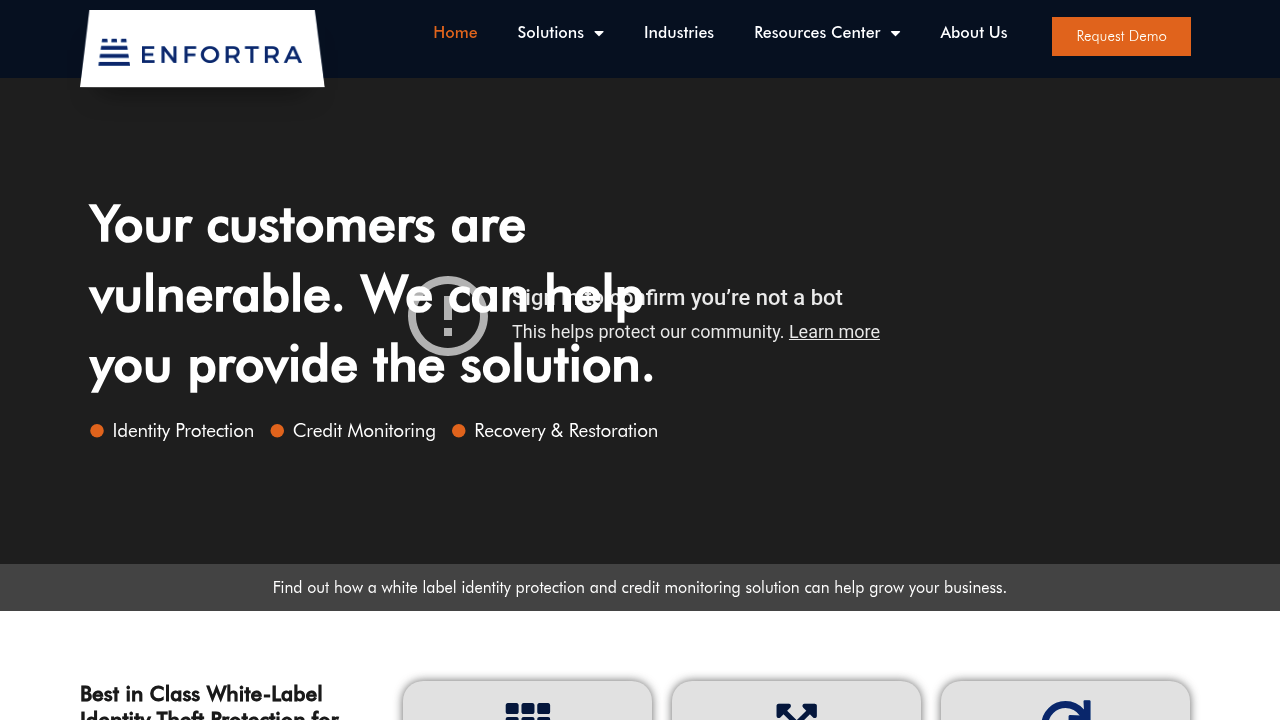 Desktop screenshot of Enfortra software interface